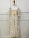 Women Lacey Patch Work Floral Printed Layer Sundress
